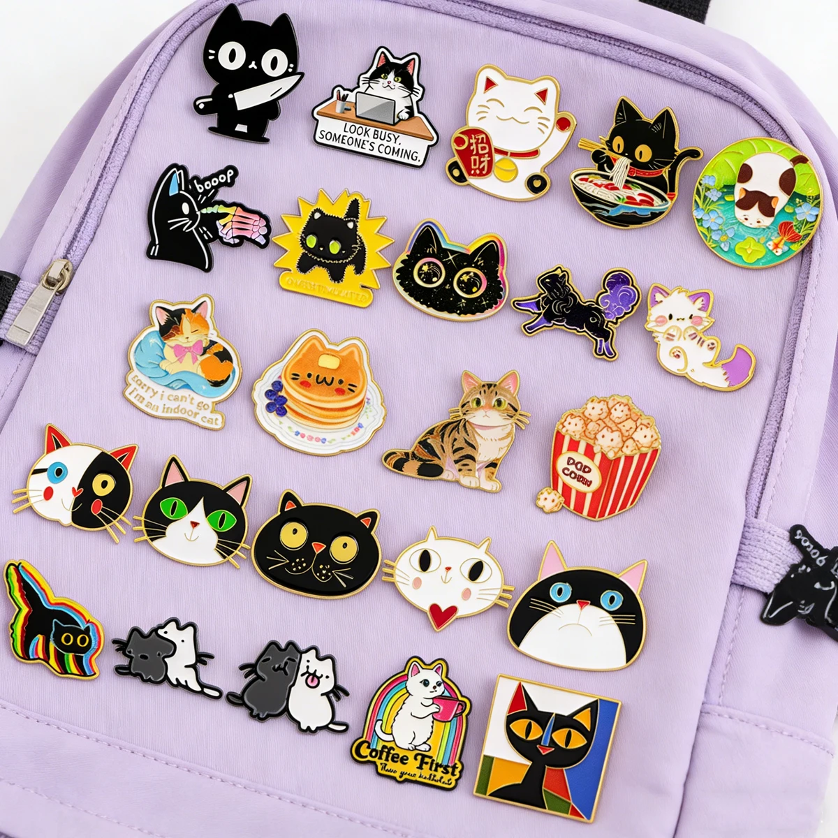 

Funny Kawaii Rainbow Cat Enamel Pin Lucky Cat Brooches Lapel Pins for Backpacks Clothes Badges Jewelry Gifts for Friends