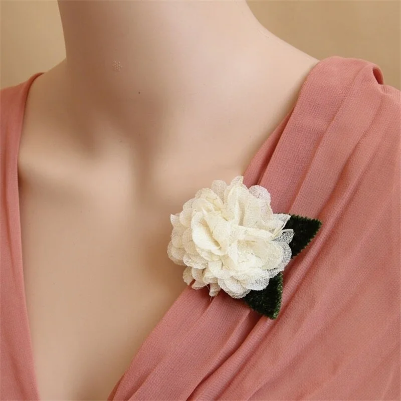 

Handmade Vintage Antique Fabric Brooch Flower Corsage Pin Antique Fabric Brooch Buckle Women Accessories