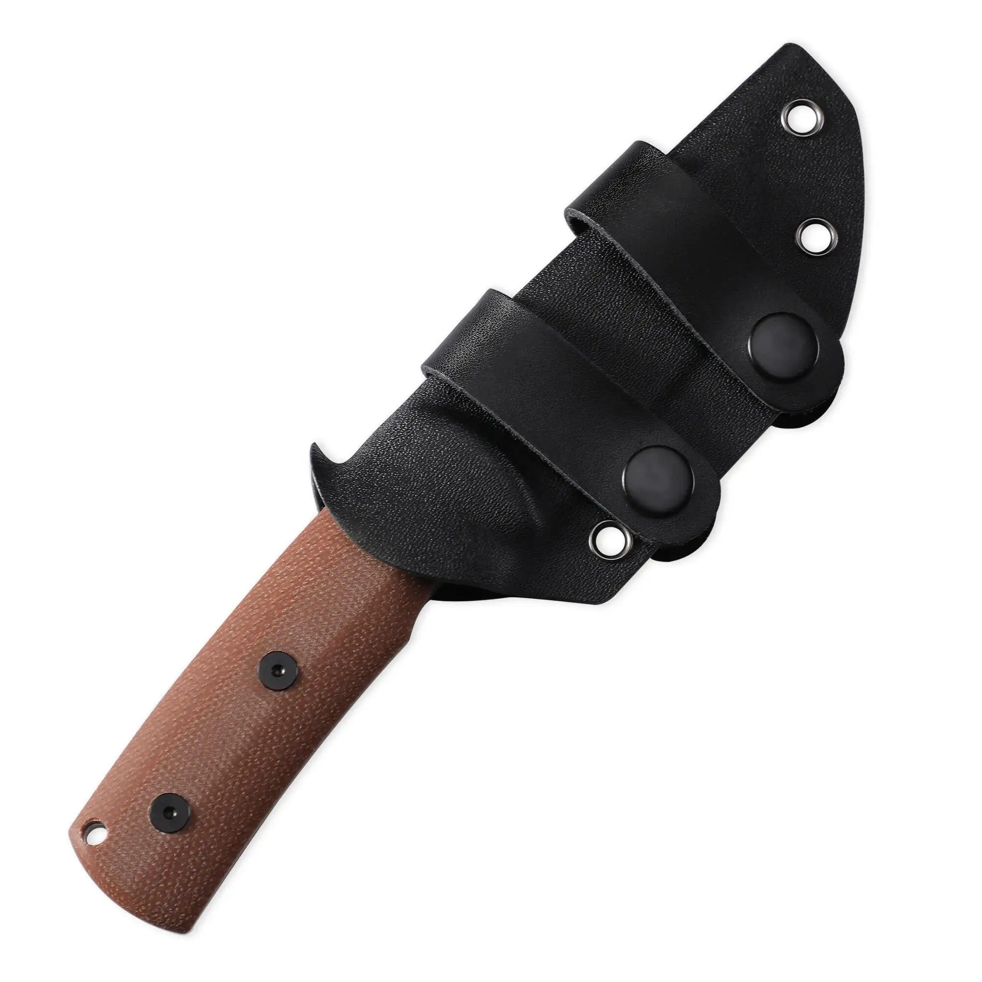 Petrified Fish PFP01F N690 G10 or Micarta Handle Fixed Satin Blade Knife with Sheath Survival Cutter Hunting  EDC Hand Tool