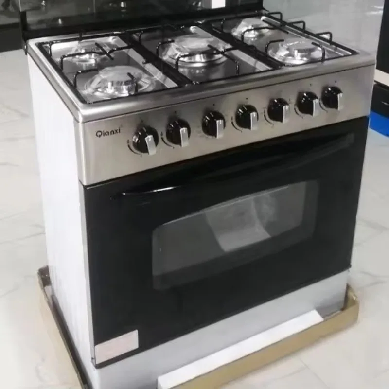 Export of 5-head Vertical Multifunctional Gas Oven Integrated Stove with European and British Standards for Foreign Trade