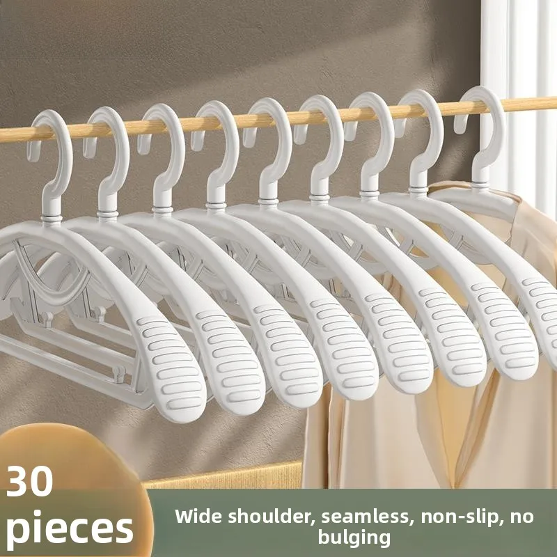 

No-Trace Clothes Hanger for Home Use Thiened Large Size Anti-Slip No Bagging oulder Angle Drng Clothes Plastic Hanger