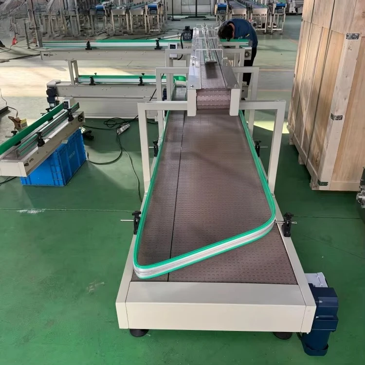 Customizable plastic modular belt conveyor for automated PU stainless steel conveyor systems for food production lines