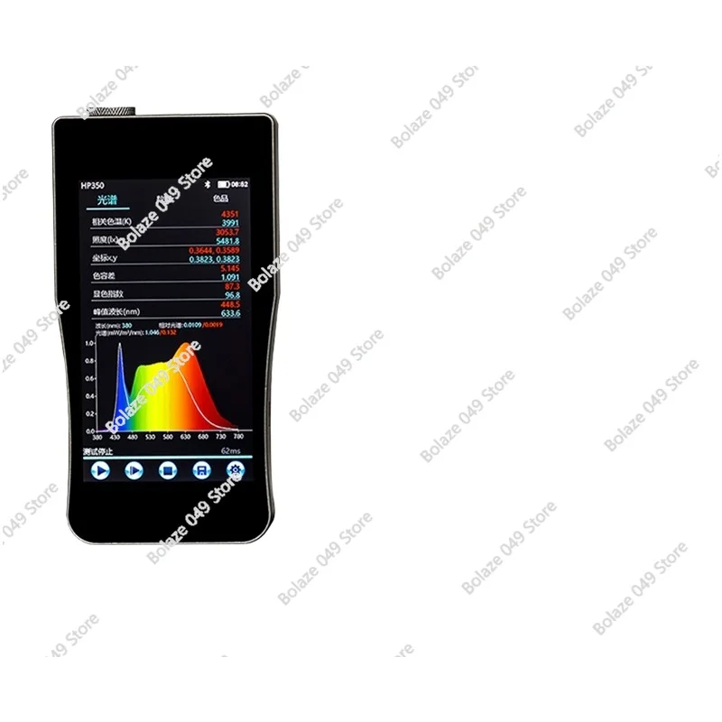 

HP350 Handheld Spectral Color Illuminance Meter Temperature Rendering Index Ra Tolerance Peak Wavelength TM-30