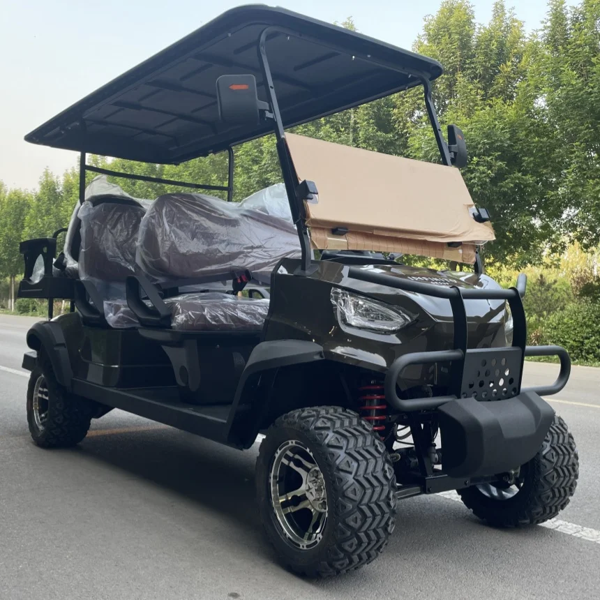 2+2 Seat Utility Vehicle Free Custom Color 48V 60V 72V Lead-Acid Battery And Lithium Battery Optional Powered Electric Golf Cart