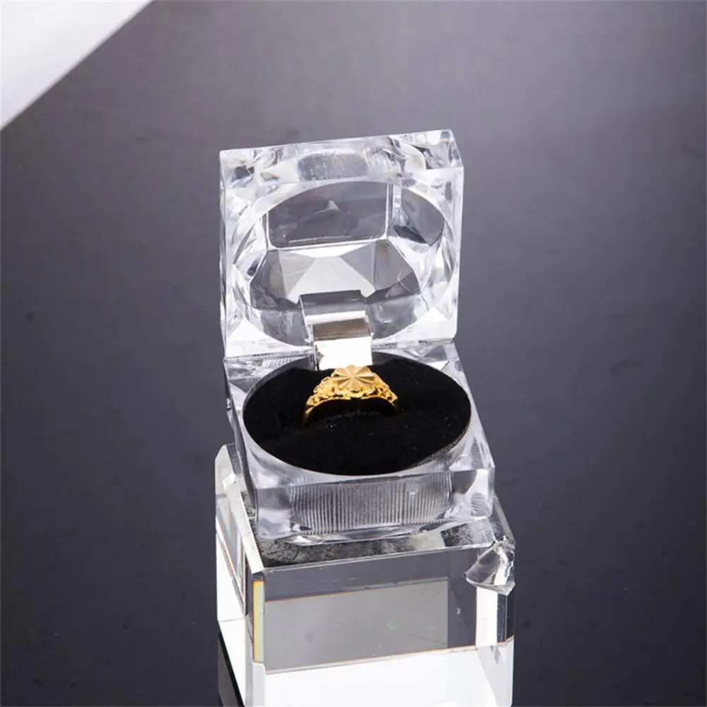 Jewelry Packaging Series Transparent Packaging Box Jewelry Packaging Fashion Mini Jewelry Jewelry Display Double-deck Ring Box