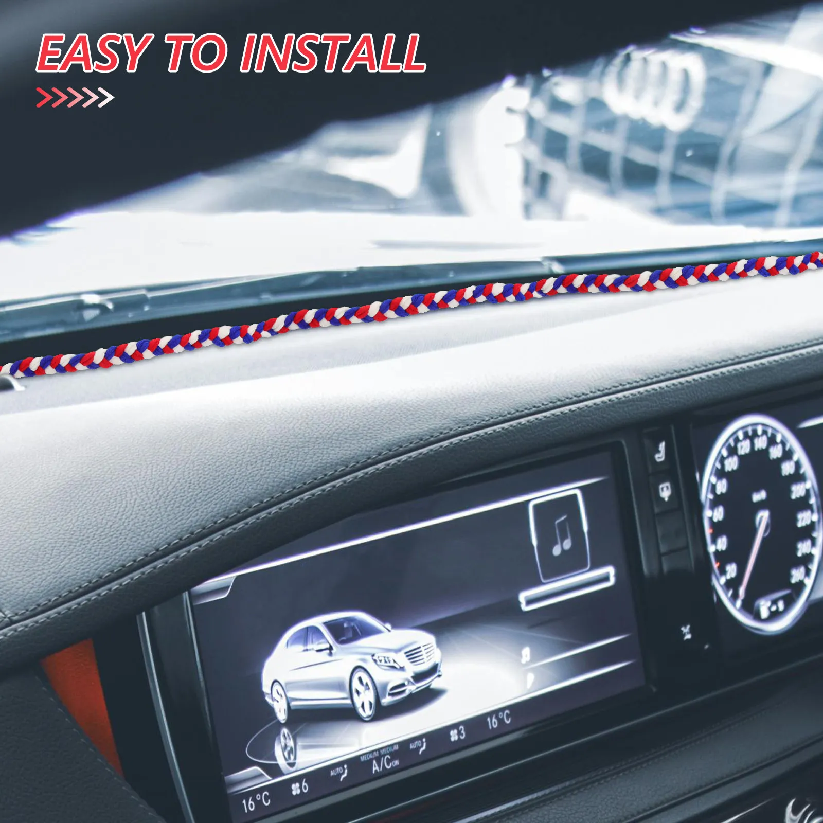 

Car Windshield Absorbent Rope High Density Fabric Water Drying Absorbed Rope Window Tinting Dash Protection Auto Window Tints