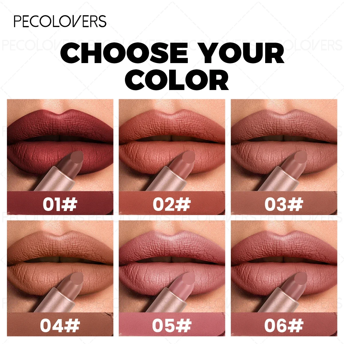 1PC Waterproof Long Lasting Lipstick,Matte ,Non-stick Cup Lip Gloss- Perfect Gift for Women with All Skin Types, Rich In Colors