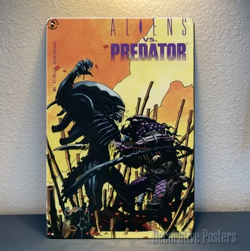 k1,Aliens Vs Predator Movie Metal Poster Tin Sign - 20x30cm Plate  -aluminum