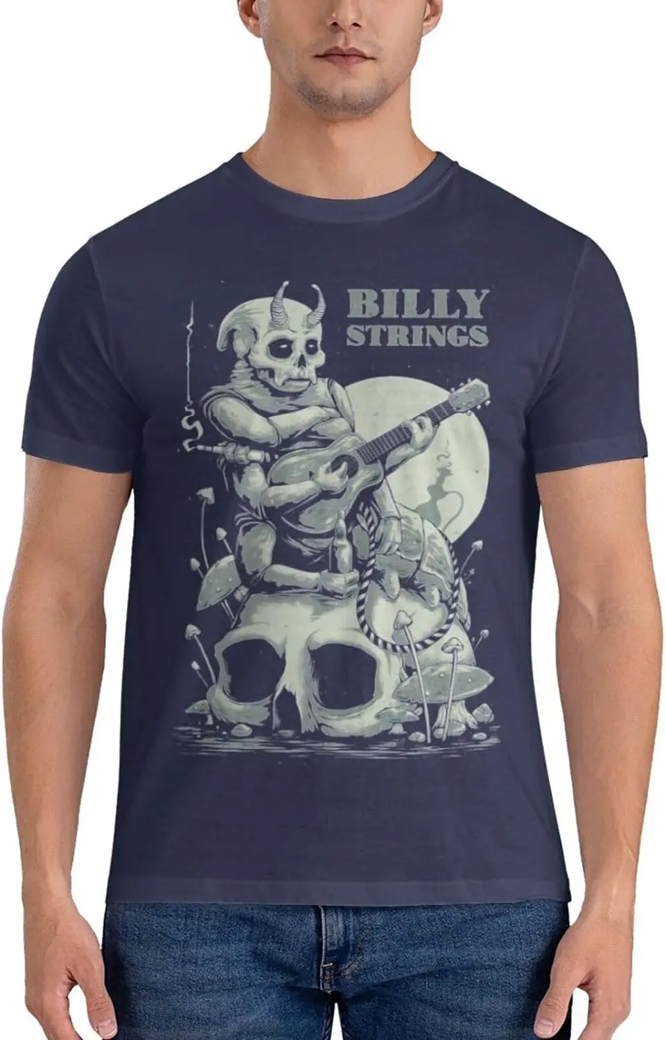 Billy Strings Shirt Men's Crew Neck Short Sleeve T Shirt Fashion Graphic Tees Tops Deep Heather