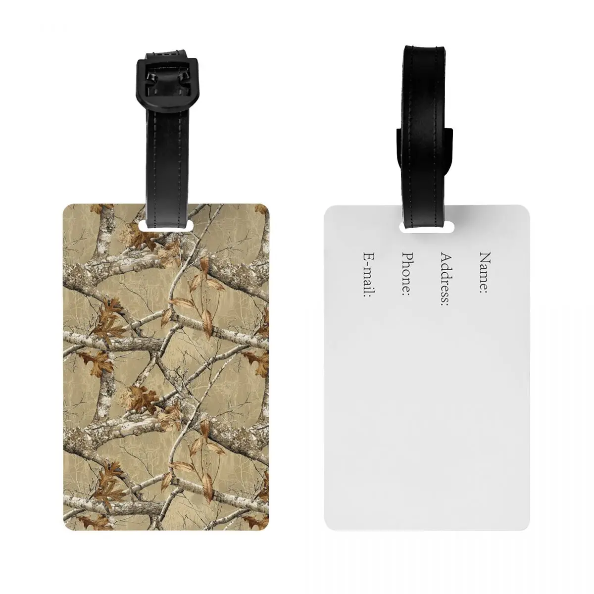 Custom Real Tree Camouflage Camo Pattern Luggage Tags Custom Baggage Tags Privacy Cover Name ID Card