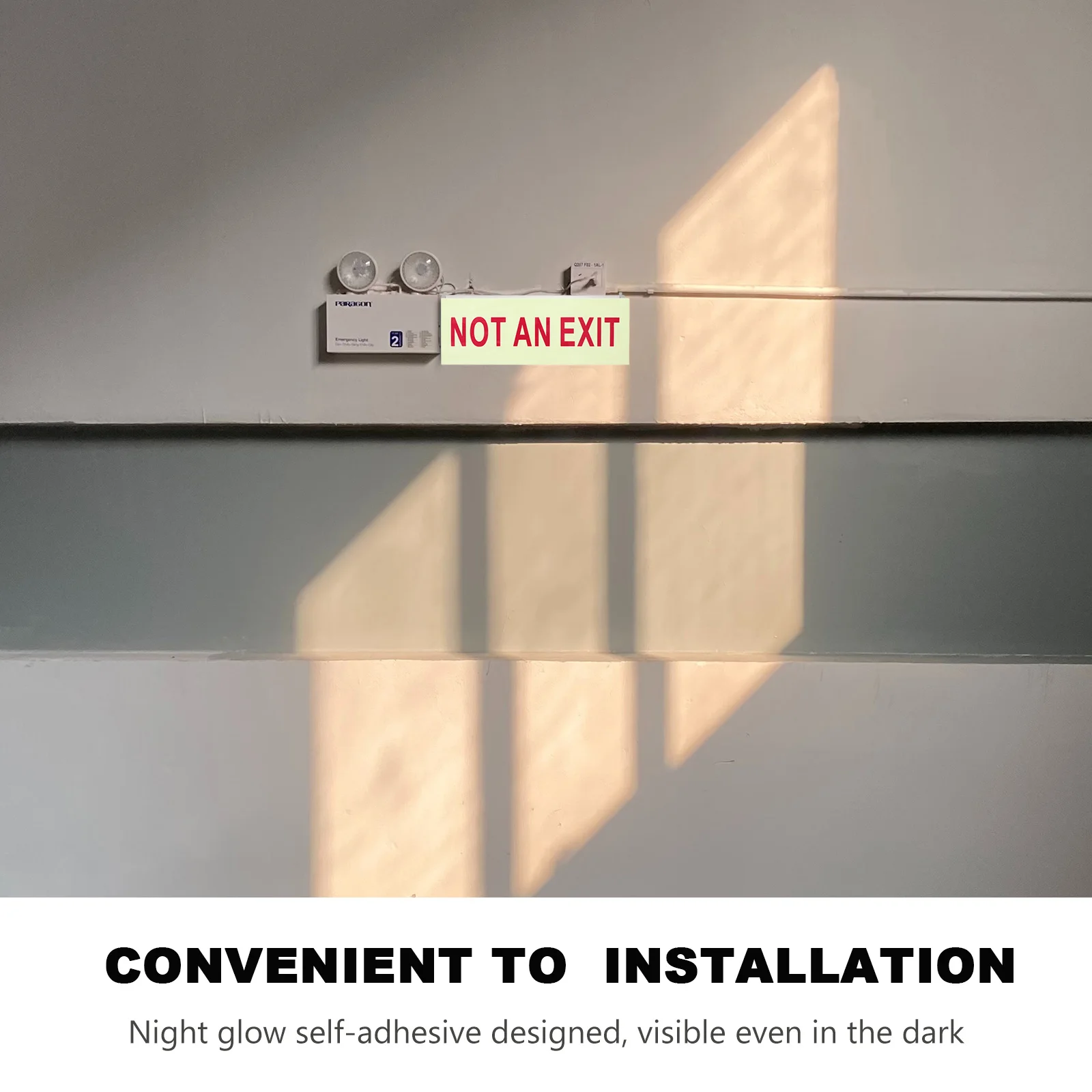 

2 Pcs Night Glow Exit Sign 10x3 5 Inch Self Adhesive Not An Exit Safety Labels Public Area Warning Signs Glow In Dark Door