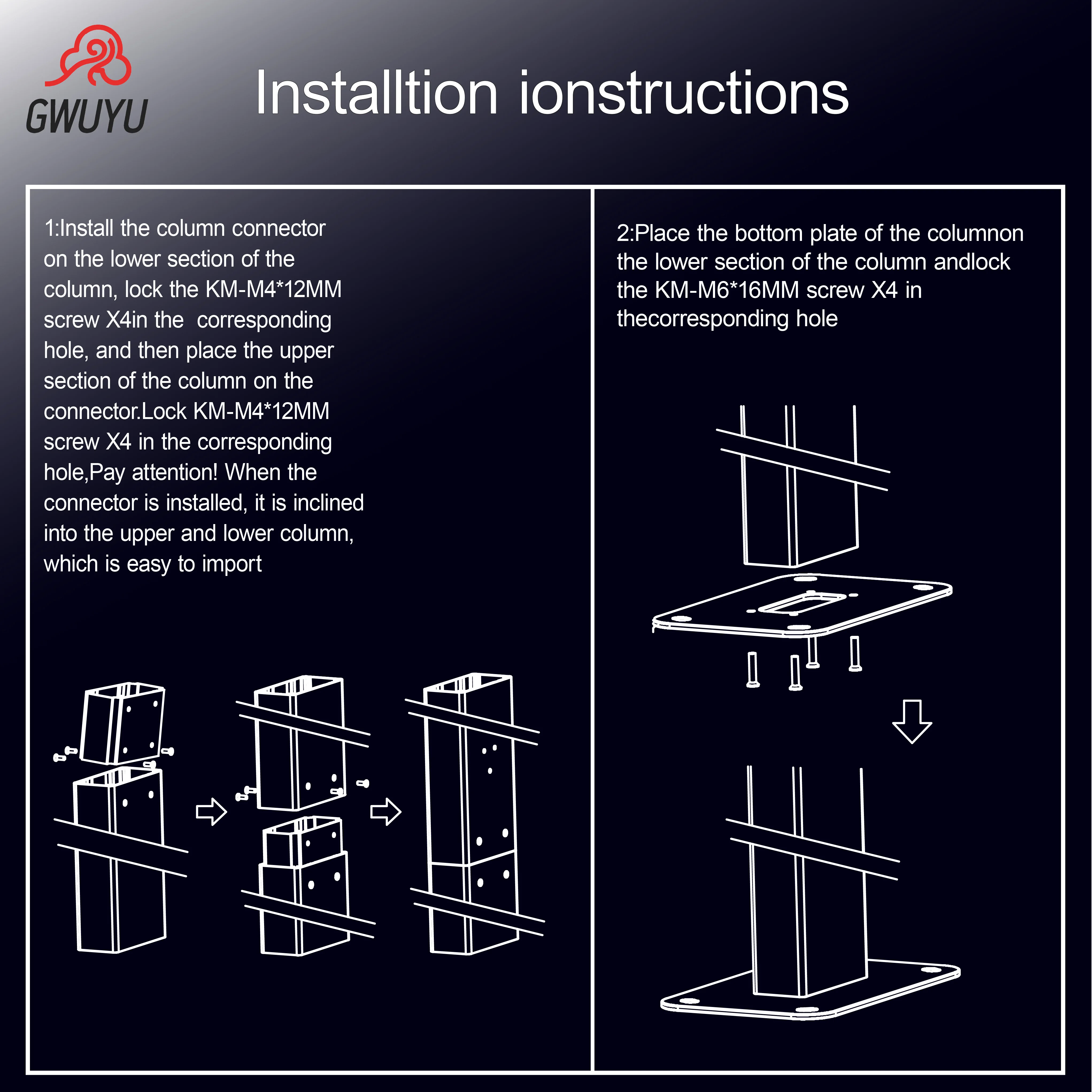 GWUYU سبائك الألومنيوم محطة شحن السيارة الكهربائية كومة آخر تستقيم آخر 1 متر الحائط لشحن السيارة الكهربائية