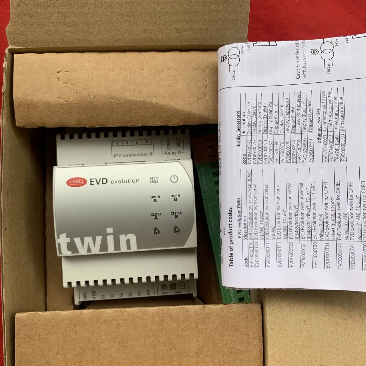 Expansão Eletrônica Válvula Driver Module, Itália CARLE, EVD0000T20