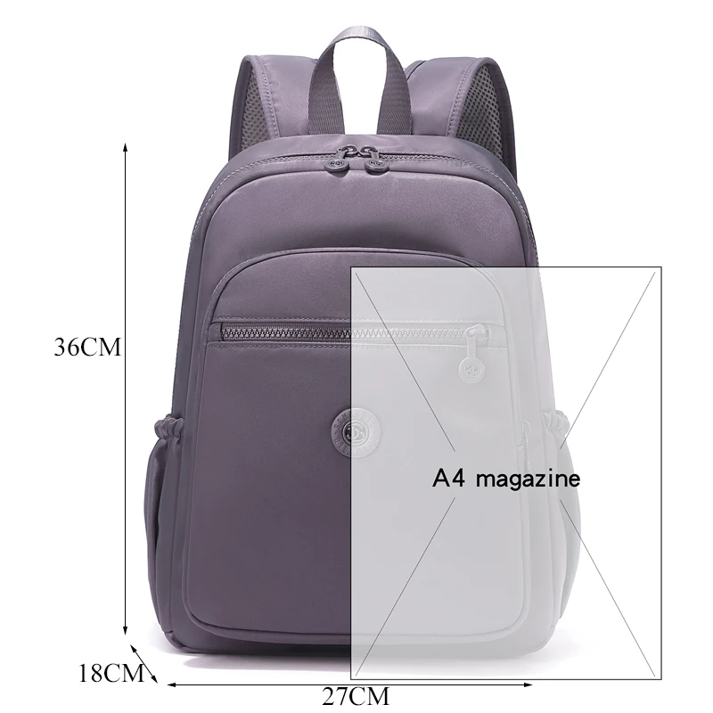 Casual Backpack Women Waterproof Nylon Daypack Commuter Back Pack Large Capacity School Bag Girl Rucksack Lightweight Travel bag - view 4