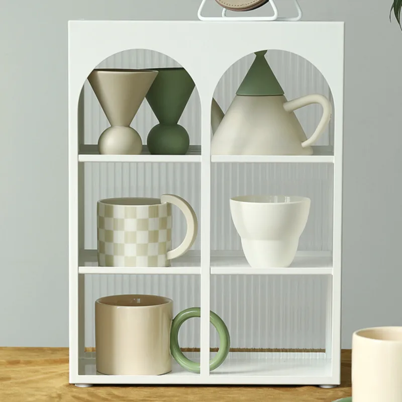 Arch Shape Storage Shelf Ins Wind Cosmetics Perfume Storage System Iron Display Rack Acrylic Cup Rack