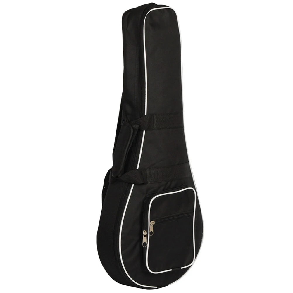 

Black M Bag Thickened Cotton Ethnic Style Adjustable Strap Multi functional Pocket Musical Instrument Pouch Storage Case