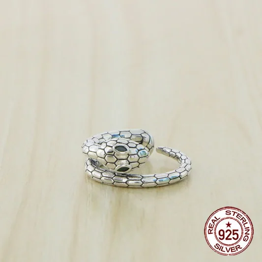 

S925 Sterling Silver Ring Bracelet Punk Hip Hop Style Snake Handsome Retro Fashion Jewelry Gift for Lovers