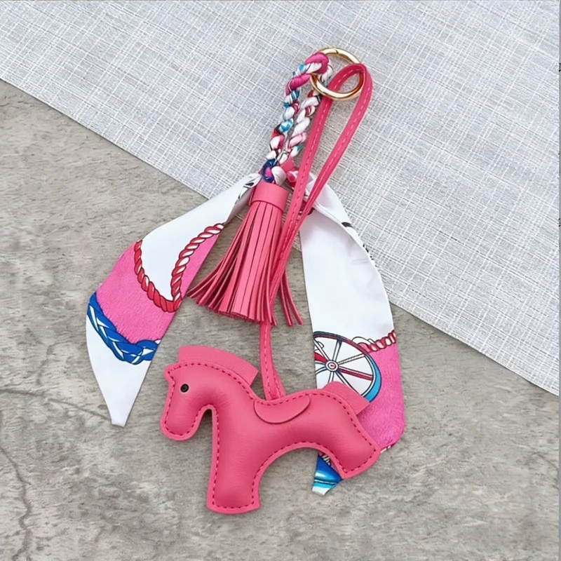Women'S Bag Parts Pony Keychain Pendant High Quality Horse Ornament Handmade Stitching Charm Fashion Accessory Gift