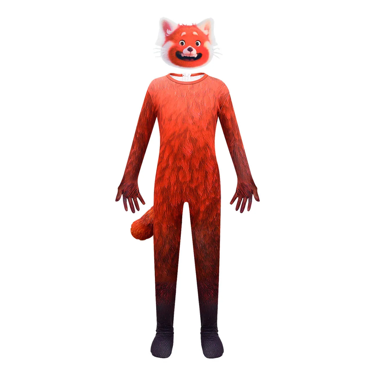 Costume Mei per bambini che gira Costume rosso tuta Panda rosso per costumi Cosplay di Halloween