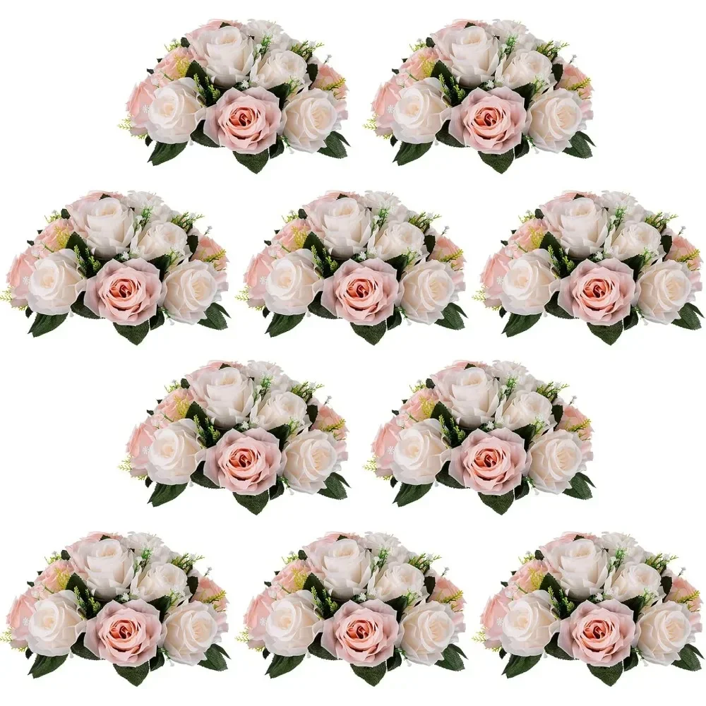 Arrangement Bouquet Fake Rose Party Wedding Table Center Decorations Home Decor Flowers for Decoration Artificial Festive Garden