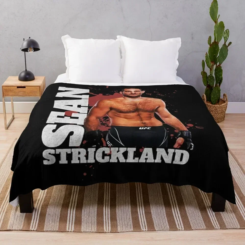 sean strickland Fighter Throw Blanket Cozy Warm Blanket for Bed Room Decor