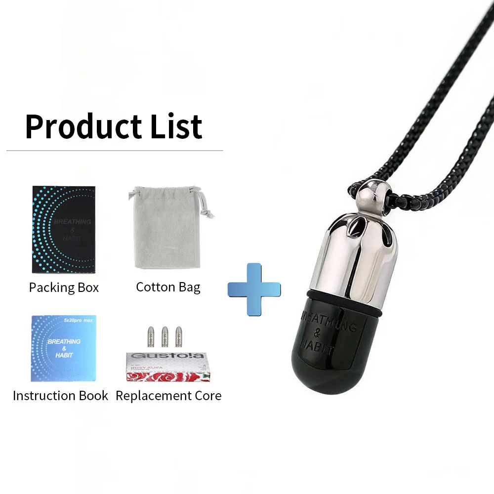 Stainless Steel Ball Bottle Essential Oil Pendants DIY Cherry Blossom Aroma Diffuser Stress Relief Relieve Anxiety Necklace