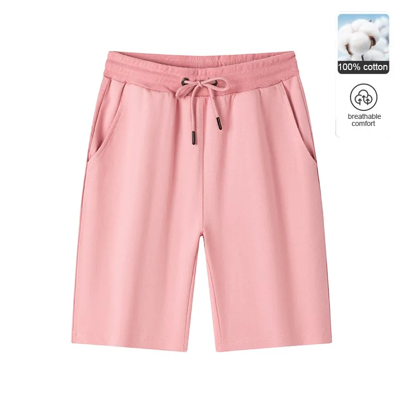 Top Quality 100% Cotton New Summer Brand Korean Casual Shorts Fashion Men Drawstring Street Slim Trousers Sports Men Clothing