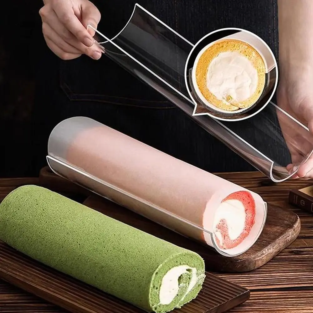 New Thickening Cake Roll Shaping Retainer Semicircle Acrylic Cake Mold Pastry Transparent Baking Tool