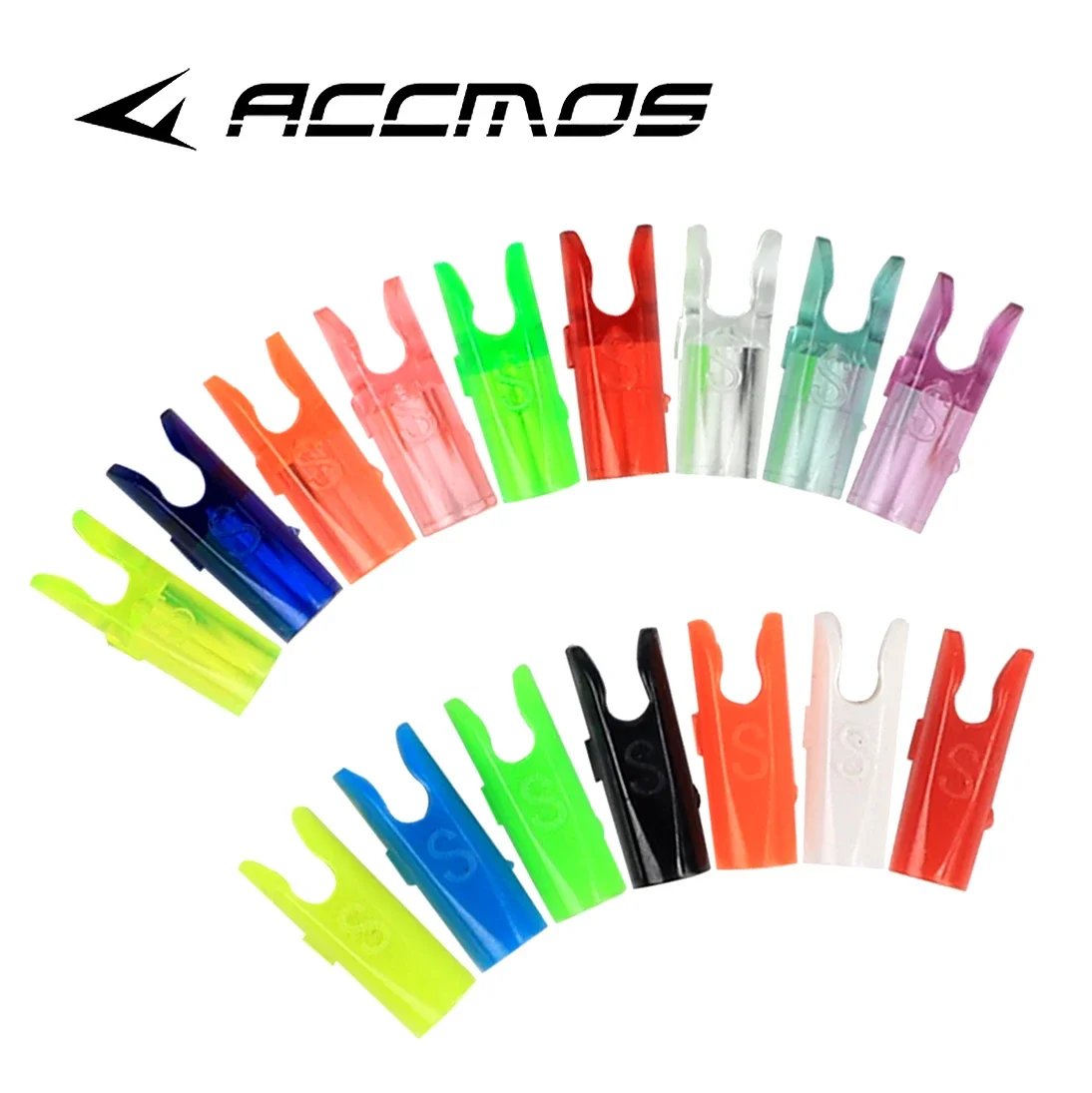 50pcs Arrow Nocks Size S ID4.2mm ID6.2mm 3.2mm Arrow Tail DIY Plastic Nock For  Archery Hunting Shooting Accessory