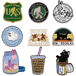 Cute Vivid Quotation Briefcase Badges With  Accessories for Jewelry Lapel Pins Brooches Manga Gift Backpack Badge Enamel Pin