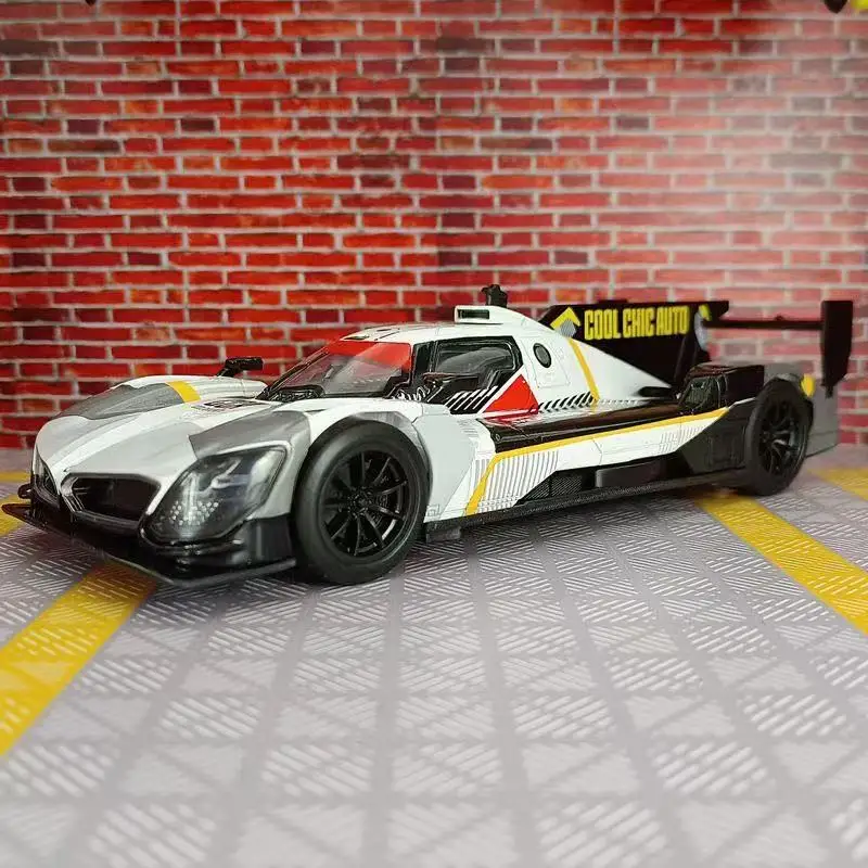 

1:24 M Hybrid V8 Super Racing модель автомобиля из сплава, звук и свет, детские игрушки, коллекционные предметы, подарок на день рождения