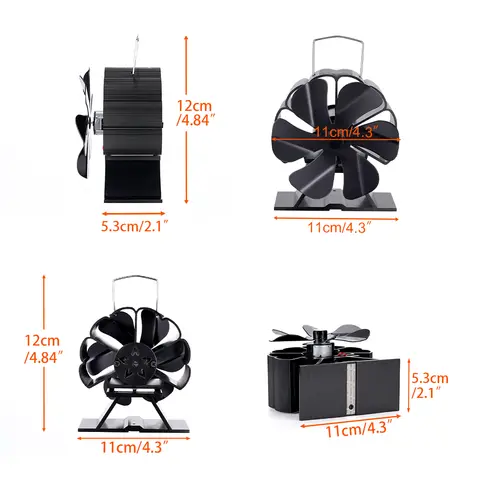 Mini spisfläkt 6 blad värmedriven spisfläkt vedeldad vedeldad värmare tyst eko varm fläkt effektiv värmefördelning hem 10 best sales öppen spis med fläkt - №9