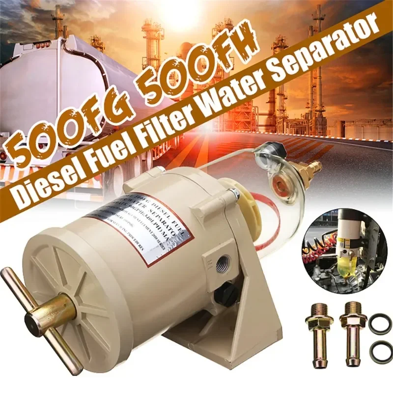 500FG 500FH Fuel Filter Marine Engine Fuel Diesel Fuel Filter Oil Water Separator for Light Trucks Large Cars Car Accessories