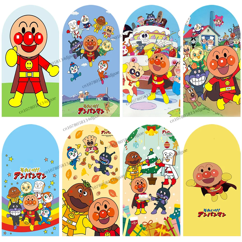 

Анпанман фон арочная обложка детский день рождения фон фотографии украшения фото печать баннер шеф-повара реквизит плакаты