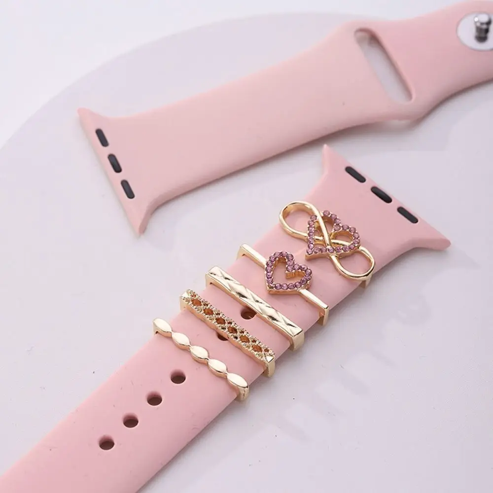 New Metal Watch Band Ornament Diamond Brooch Decorative Ring Wristbelt Charms Strap Accessories