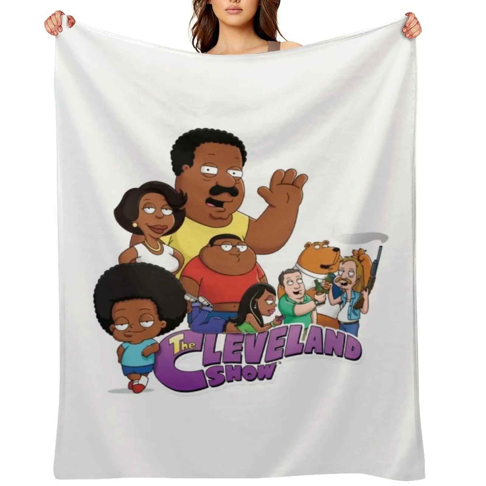 

The Cleveland show Throw Blanket blankets and throws Soft Plaid Sofas cosplay anime Blankets