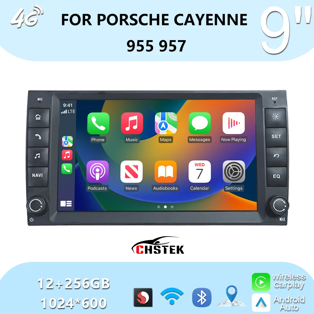 

Медиаблок с поддержкой CHSTEK RDS для Porsche Cayenne 955 957 9PA 2002 2003-2010 Android 13 Wireless CarPlay 4G GPS WIFI Bluetooth