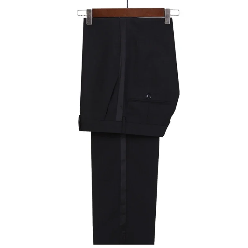 Slim Fit Formal Wedding Tuxedos with Buckle Design Men Suits Male Fashion Lapel 2 Pieces Set Jacket Pants Groom Business Suit