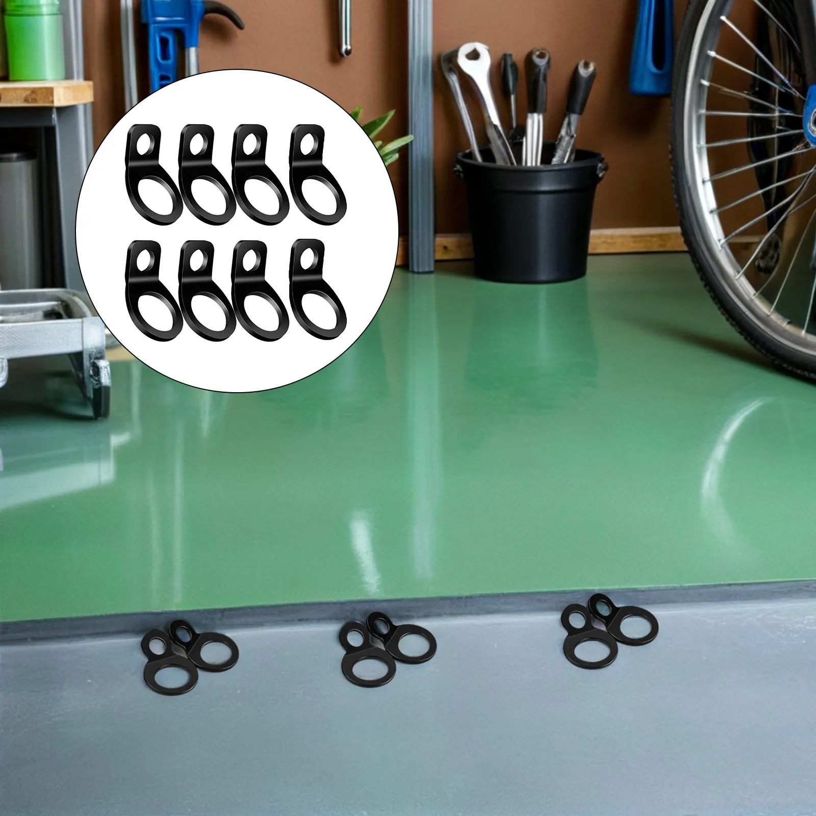 8Pcs Multifunctional Tie Down Anchors Heavy Duty Atv Lashing Rings Trailer Tie Down Hooks Truck Pickup Camper Cargo Utility
