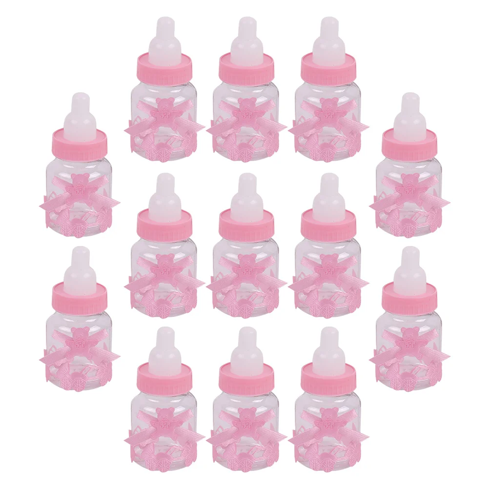 

24 pcs Candy Box Baby Shower Bow Mini Plastic Containers Party Favors Storage Cookies Gifts Kids Boxes