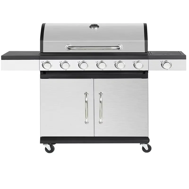 Outdoor Kitchen Set with Bbq Grill Side Burner Flame Safety Pizza Big Power Grill Barbeque Grills 304 Stainless Steel