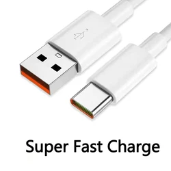 100W USB to Type C Cable 7A Fast Charging Cable Type C High Speed for Huawei Xiaomi Samsung Charger Mobile Phones Accessories