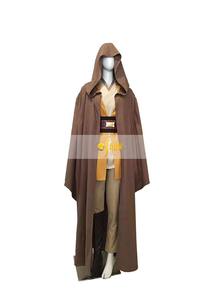

Adult Jecki Lon Costume for Jedi Apprentice Outfit Skywalker Halloween Cosplay Costume Hooded Robe Cloak Full Set Uniform