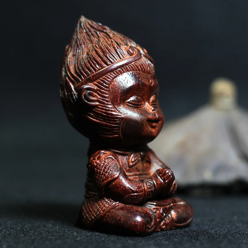 India Pterocarpus Santalinus The Monkey King: Quest For The Sutra Wood Carving Crafts Home Hand Pieces Decoration Plaything Supp