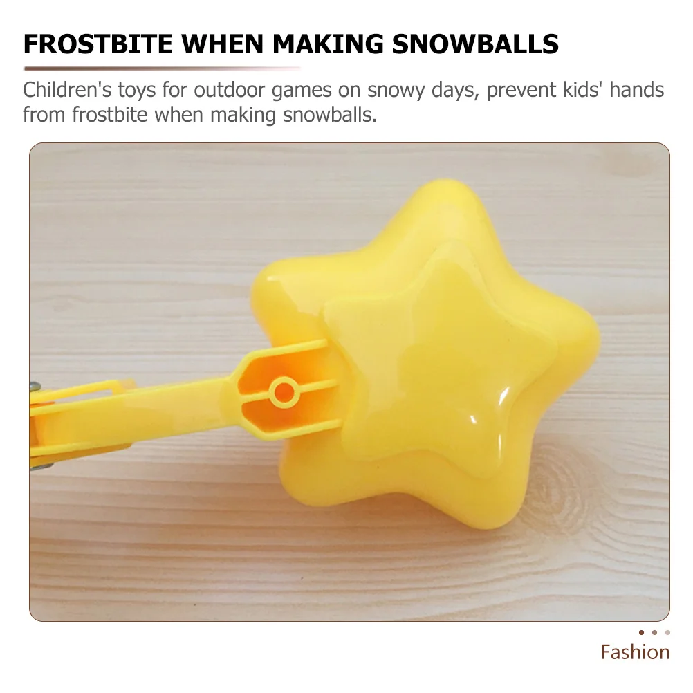 2pcs Clip Star Shaped Making Tool For Kids Winter Outdoor Play Portable Plastic Clamp Fun Battle Game Kids Winter Snow