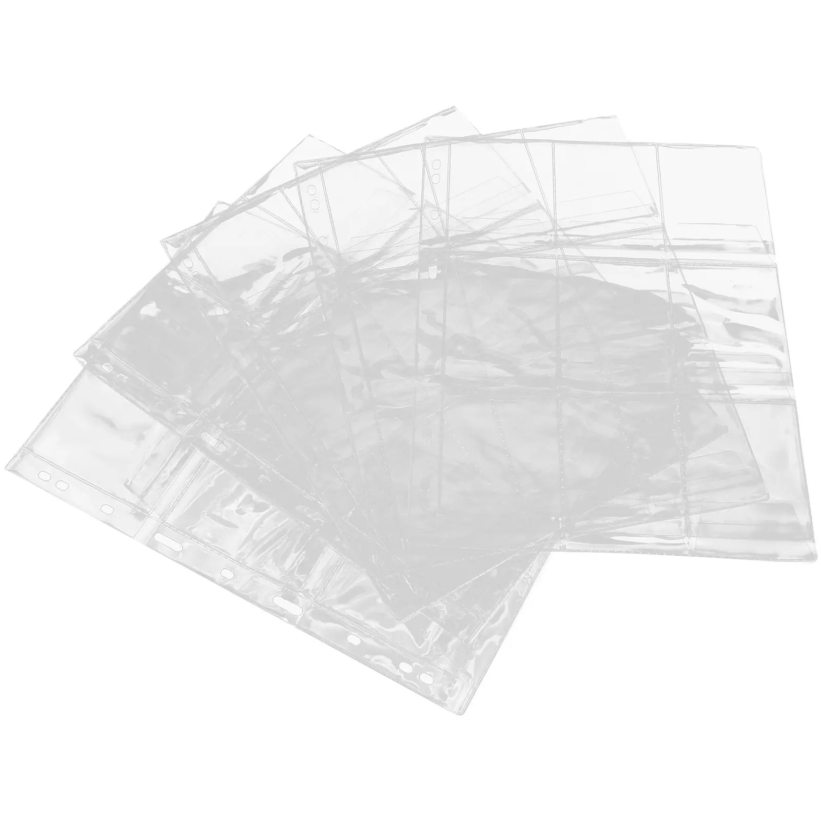 

Набор из 5 прозрачных пластиковых вкладышей для коллекционных монет (9 отверстий), совместимых с папками-регистраторами, для организации хранения монет США, Великобритании, ЕС