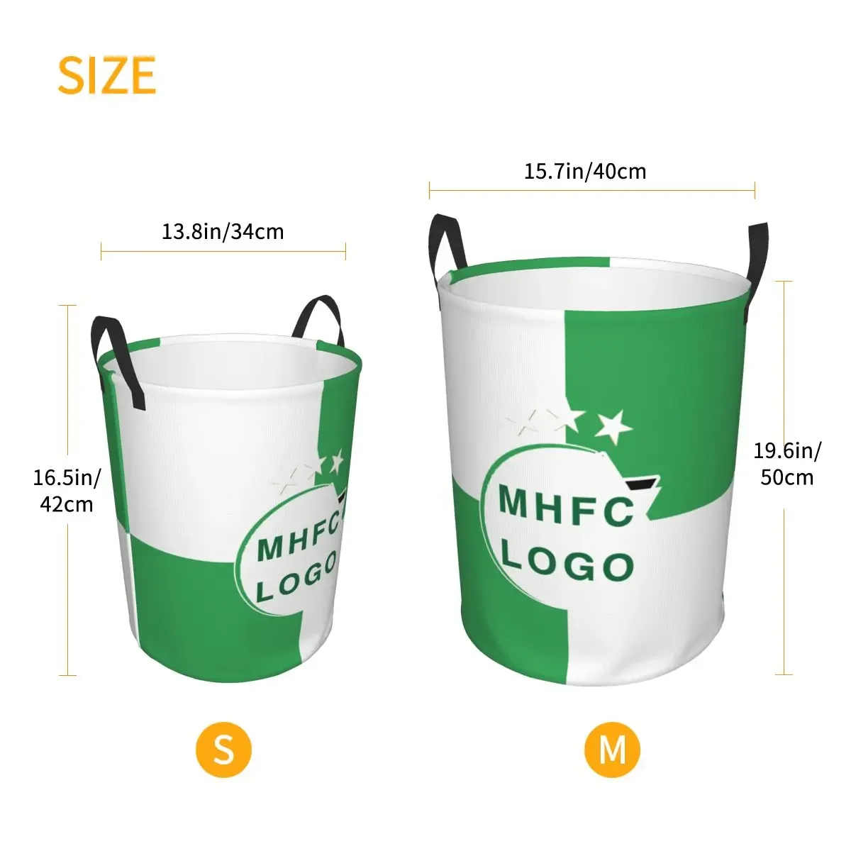 Israel Maccabi Haifa F.C MHFC Champion Freestanding Laundry Hamper with Handle, Laundry Baskets for Laundry, Clothes, Toys