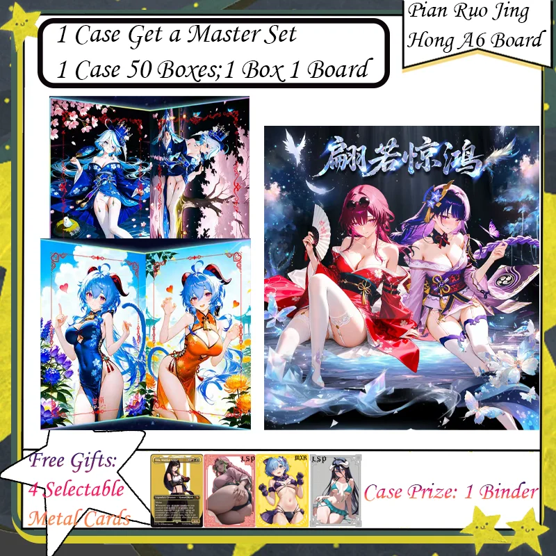 

Pian Ruo Jing Hong A6 Board New Goddess Story Cards Case Полный набор аниме Goddess Character Albedo Nezuko Rem Nami Power Zero 2