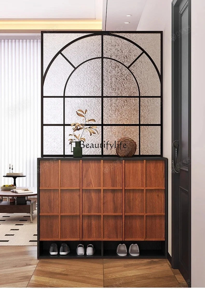 

88. New Chinese Style Solid Wood Entrance Cabinet For Living Room Partition Blocking Cabinet Opposite The Door