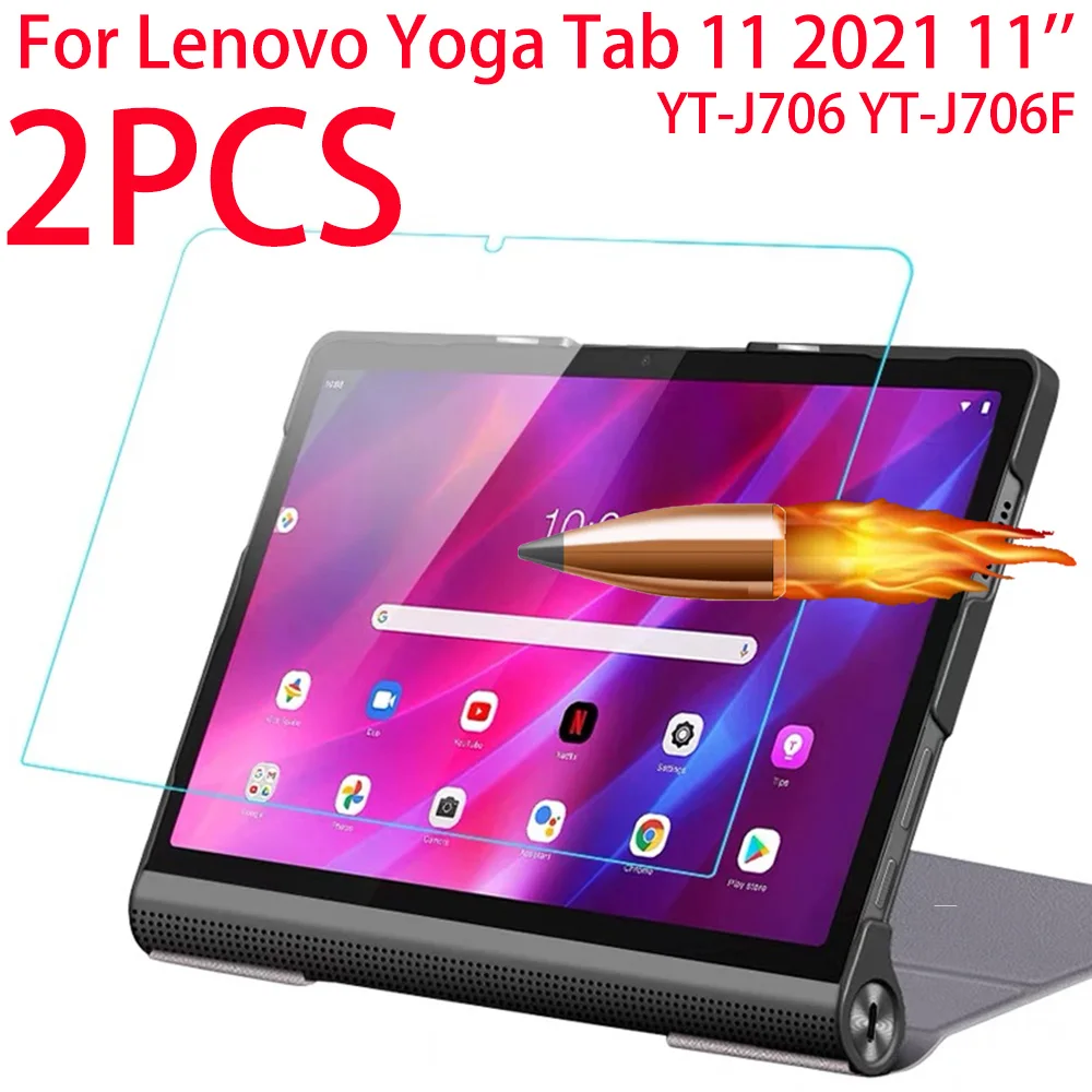 2 opakowania szkła hartowanego 9H do tabletu Lenovo Yoga Tab 11 YT-J706F 11 cali 2021 Folia ochronna na ekran tabletu YT-J706